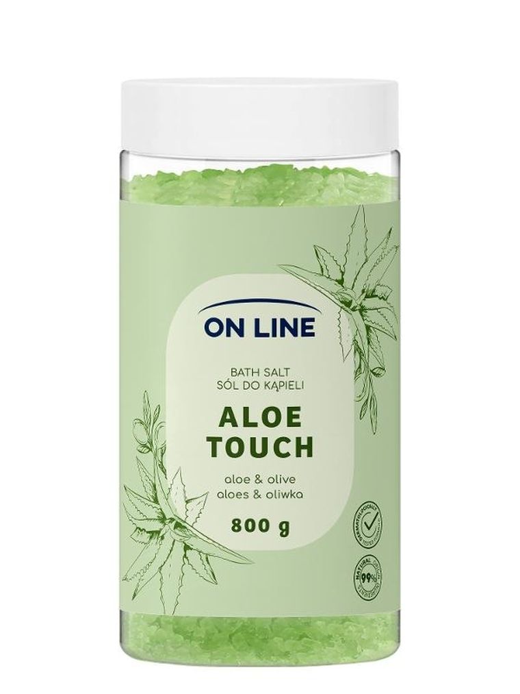 On Line, sól do kąpieli, aloe touch, 800 g