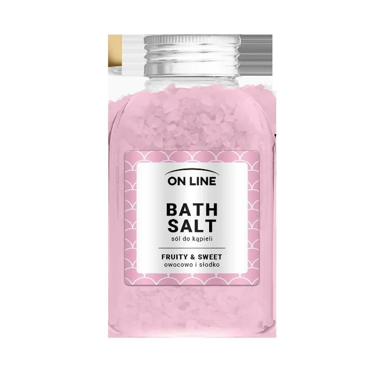 On Line, sól do kąpieli, Fruity & Sweet Pink, 600 g