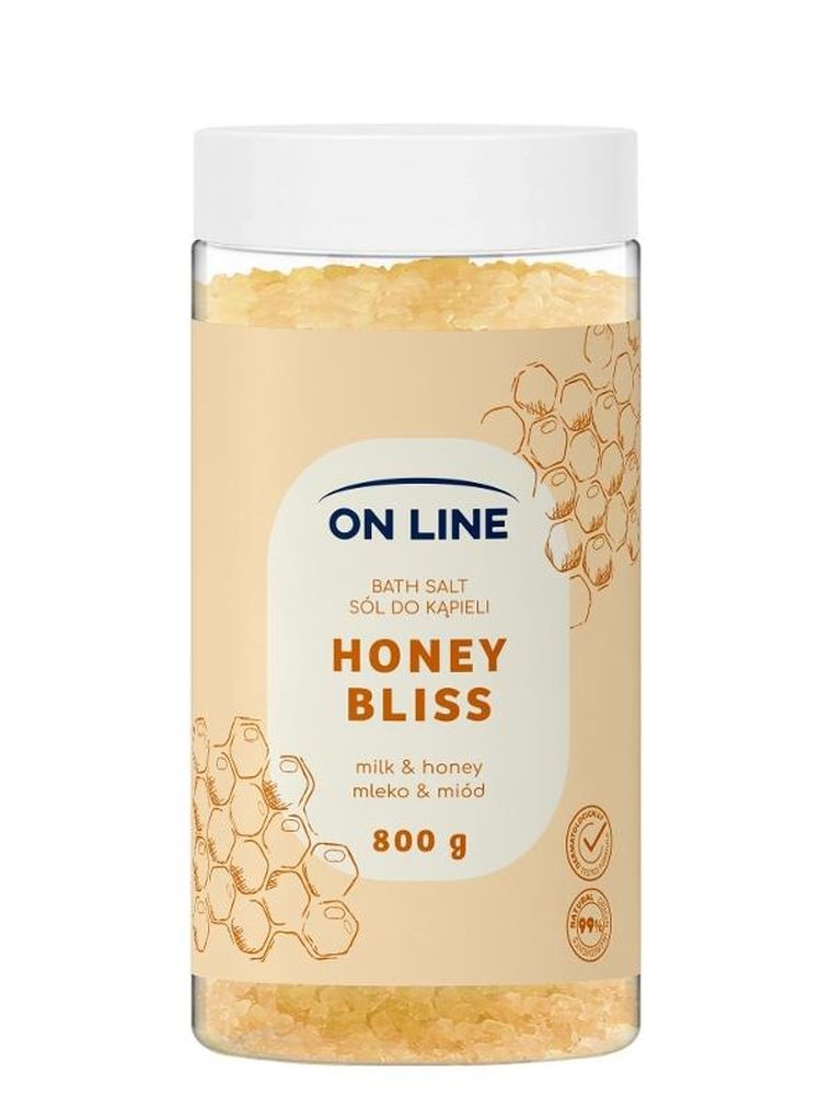 On Line, sól do kąpieli, honey bliss, 800 g