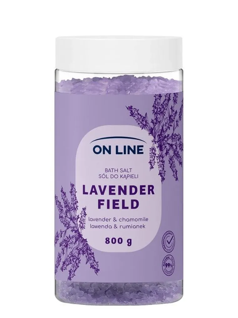 On Line, sól do kąpieli, lavender field, 800 g
