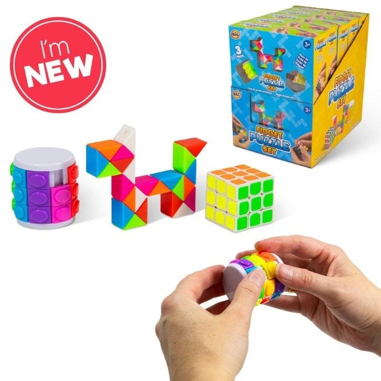 One For Fun, Fidget Puzzle, zestaw łamigłówek, 3 szt.