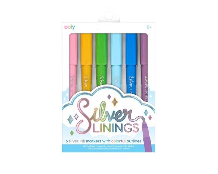 Ooly, flamastry metaliczne z konturem, Silver Linings