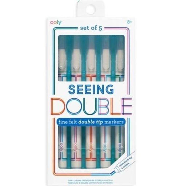 Ooly, Seeing Double, cienkopisy podwójnie, 5 szt.