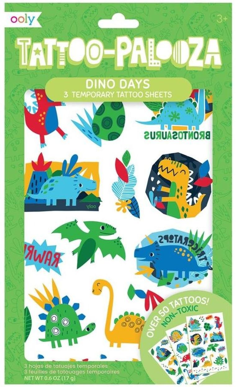 Ooly, Tattoo Palooza, Dinozaury, tatuaże zmywalne