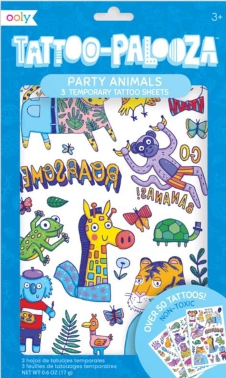 Ooly, Tattoo Palooza, tatuaże zmywalne, wesołe zwierzaki