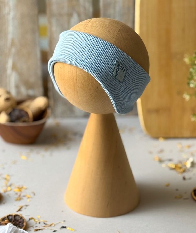 Opaska chłopięca, prążkowana, jasnoniebieska, Iltom