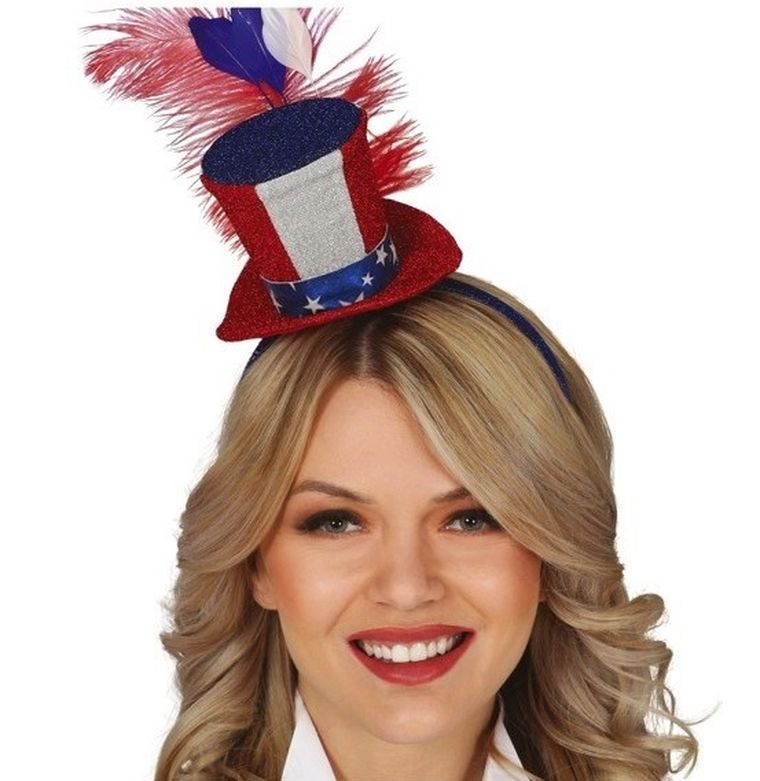 Opaska, cylinder z piórkiem, USA