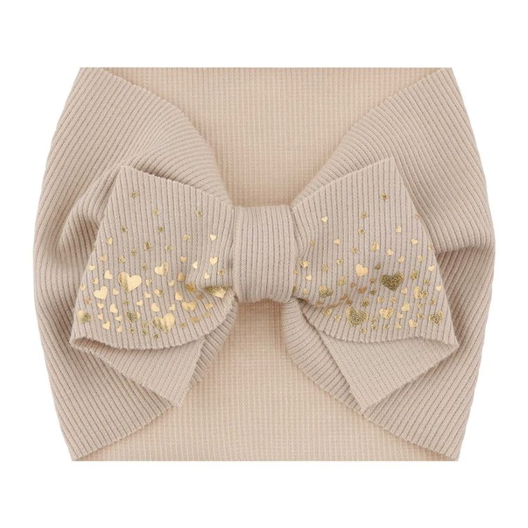 Opaska dziewczęca, beżowa, Ambra