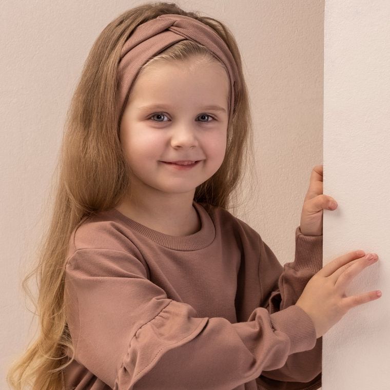 Opaska dziewczęca, brązowa, Nicol