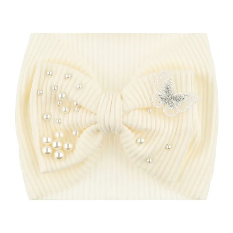 Opaska dziewczęca, ecru, Ambra