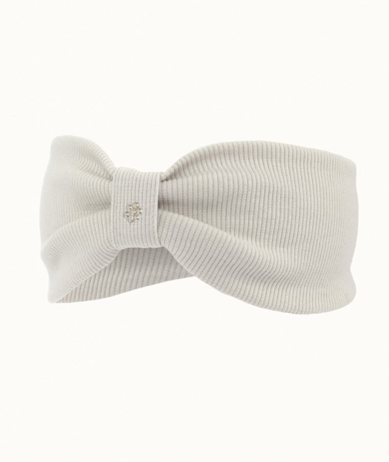 Opaska dziewczęca, prążkowana, ecru, Iltom