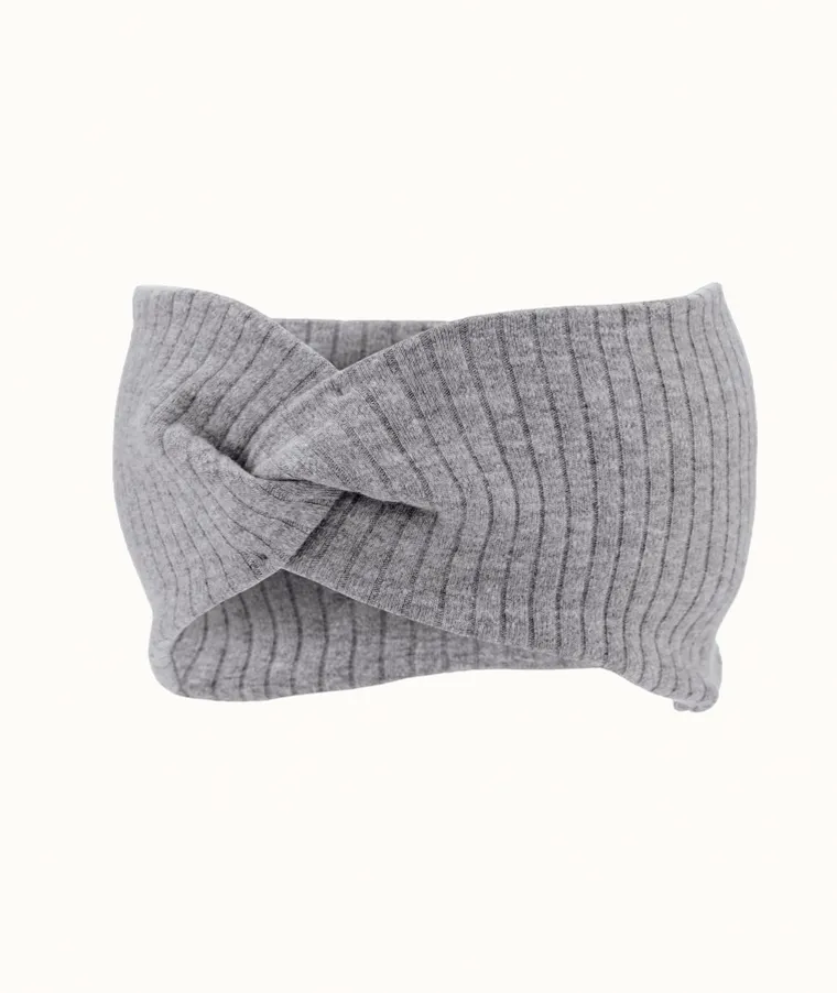 Opaska dziewczęca, prążkowana, szara, Iltom