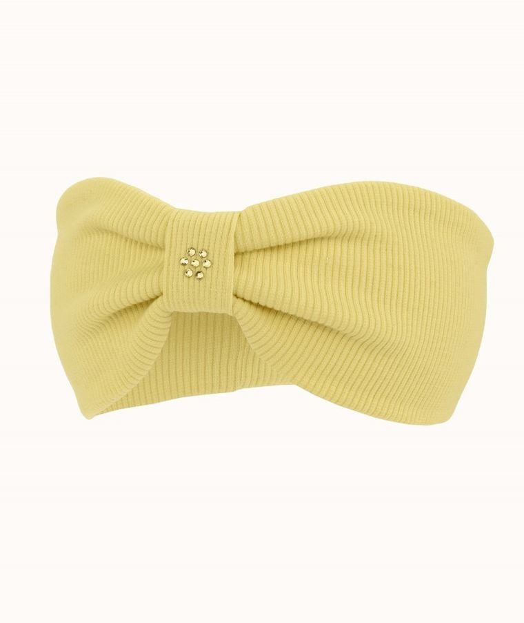 Opaska dziewczęca, prążkowana, żółta, Iltom