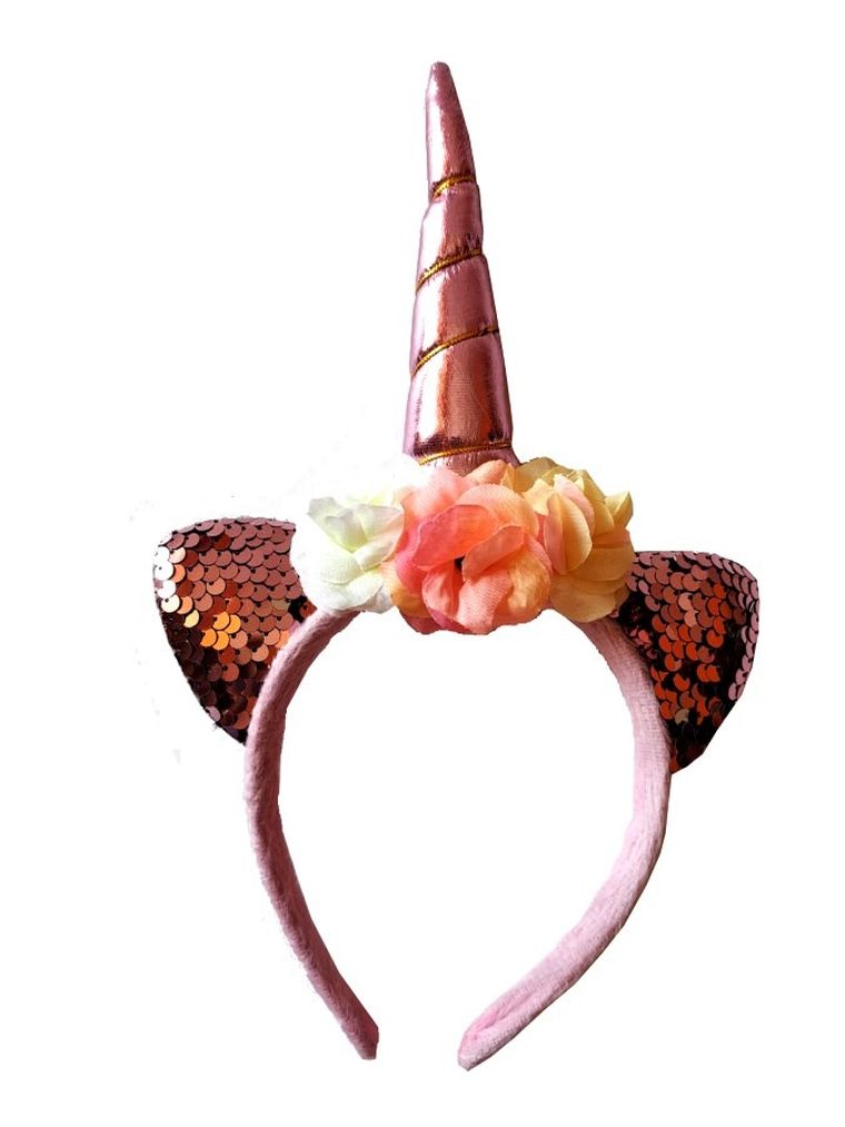 Opaska, jednorożec, różowa