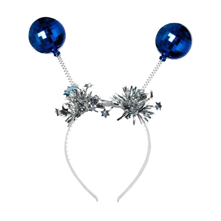 Opaska, kule disco, niebieskie