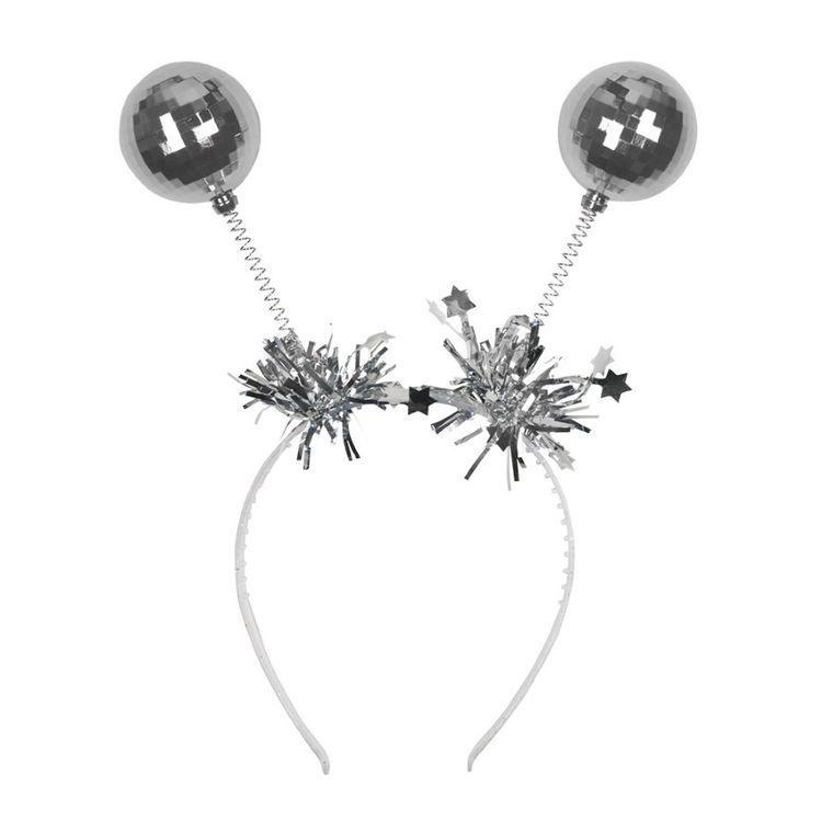 Opaska, kule disco, srebrne