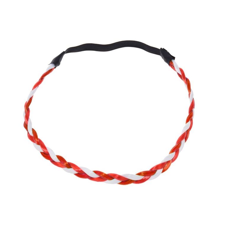 Opaska warkoczyk, biało-czerwoni