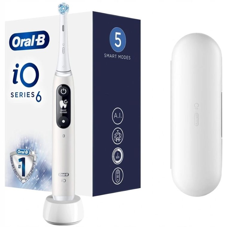 Oral-B, iO6 Series, szczoteczka elektryczna, biała