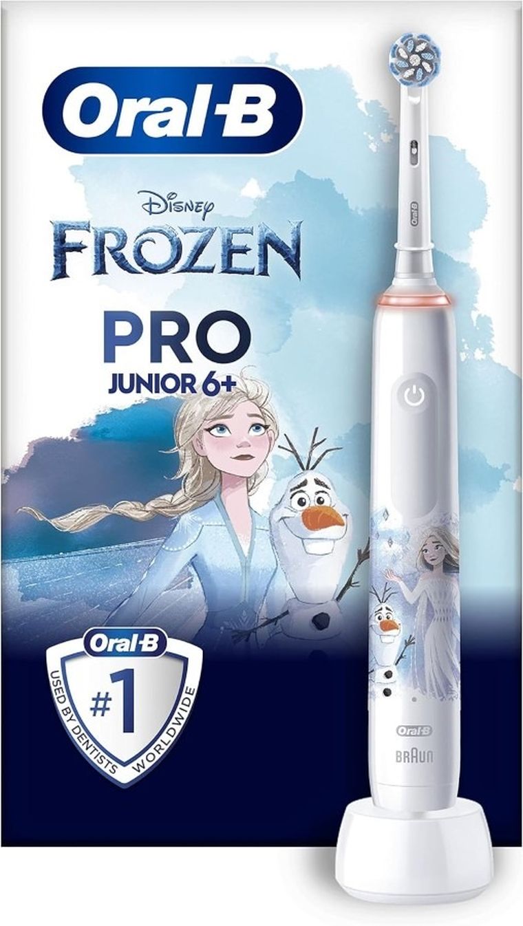 Oral-B, Junior Pro, Kraina Lodu, szczoteczka elektryczna, 6l+
