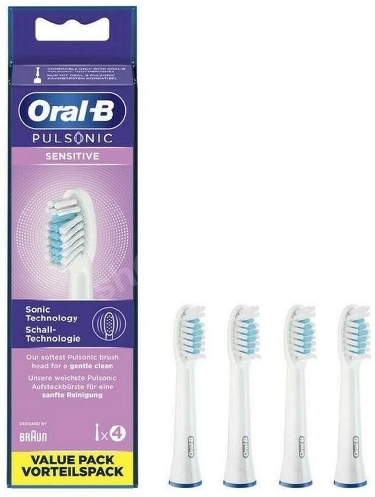 Oral-B, końcówki do szczoteczki elektrycznej Pulsonic Sensitive, 4 szt.