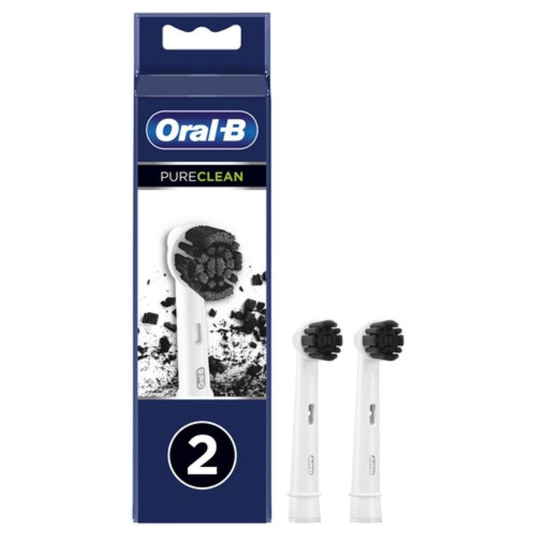 Oral-B, końcówki do szczoteczki elektrycznej, Pure Clean, EB20CH-2, Activate Charcoal, 2 szt.