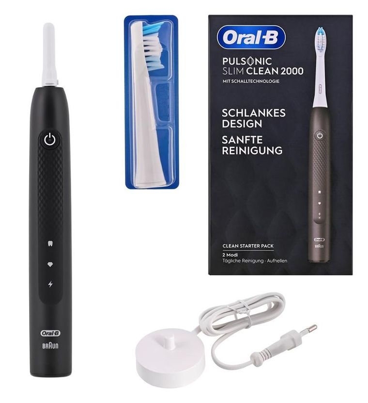 Oral-B,Pulsonic Slim Clean 2000, szczoteczka elektryczna, czarna