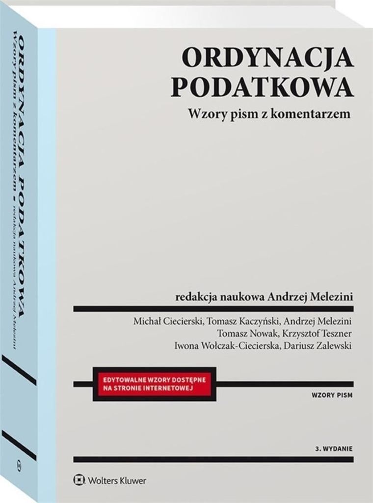 Ordynacja podatkowa. Wzory pism z komentarzem