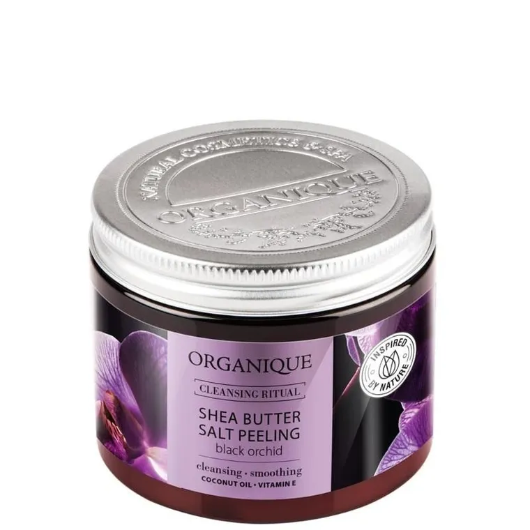 Organique, Black Orchid, peeling solny do ciała, 200 g