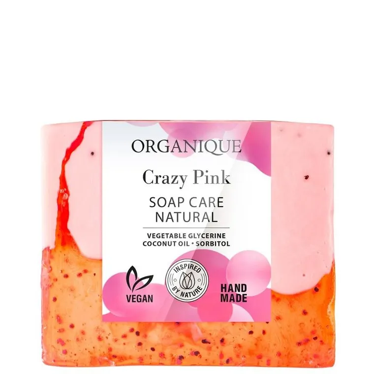 Organique, mydło naturalnie pielęgnujące, crazy pink, 100g