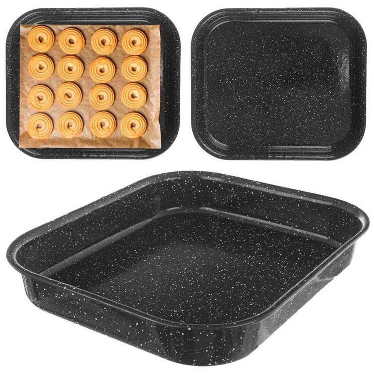 Orion, blacha emaliowana do pieczenia, 29,5-25,5-4,5 cm