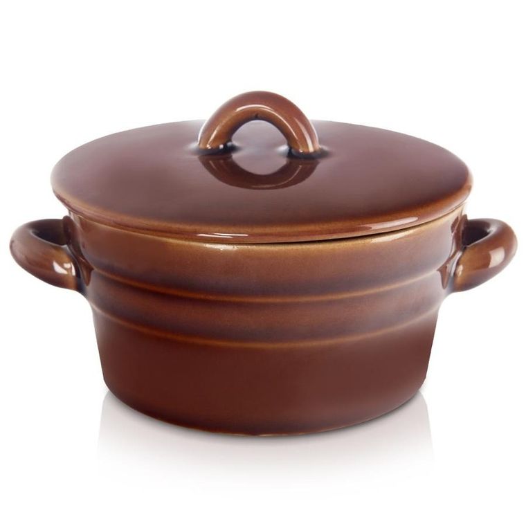 Orion, ceramiczny garnek na smalec z pokrywką, 340 ml