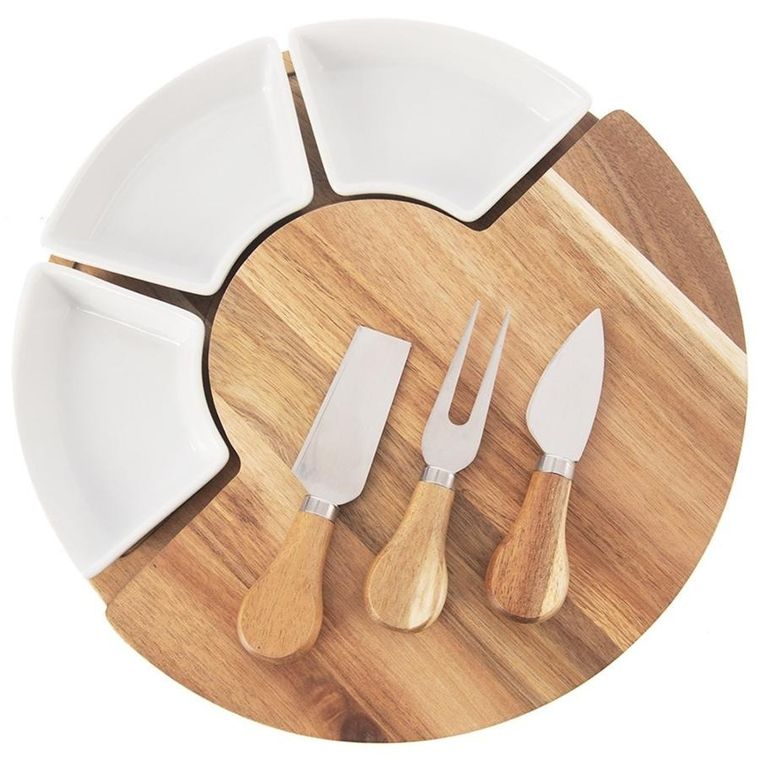 Orion, deska do serów z nożami i miseczkami, 7 elementów