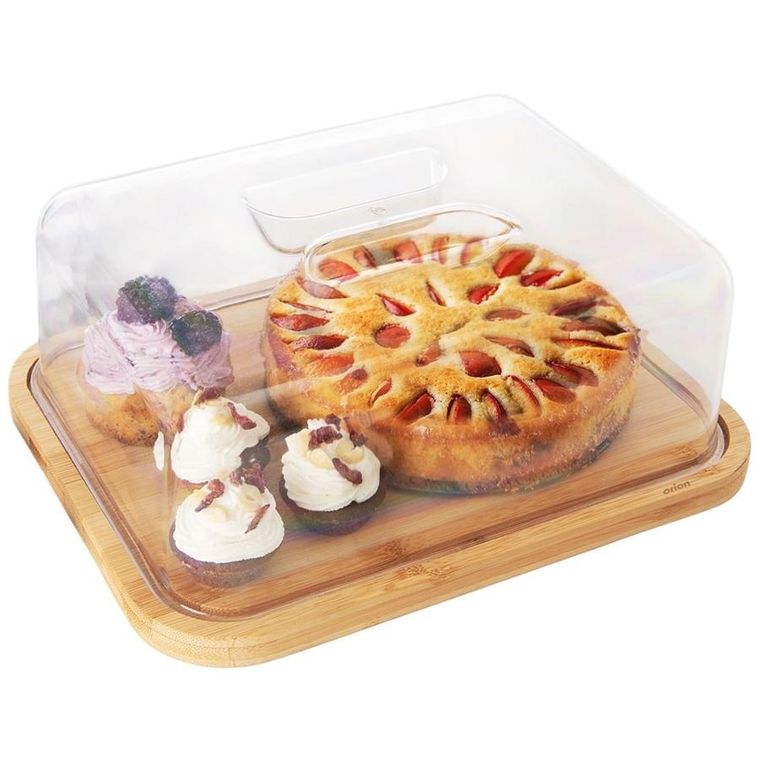 Orion, deska do serwowania drewniana, z pokrywką, 28-22-11 cm