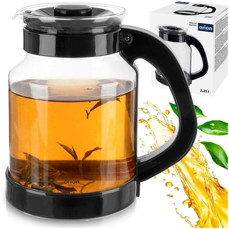 Orion, dzbanek do kawy i herbaty, szklany, 2,25l