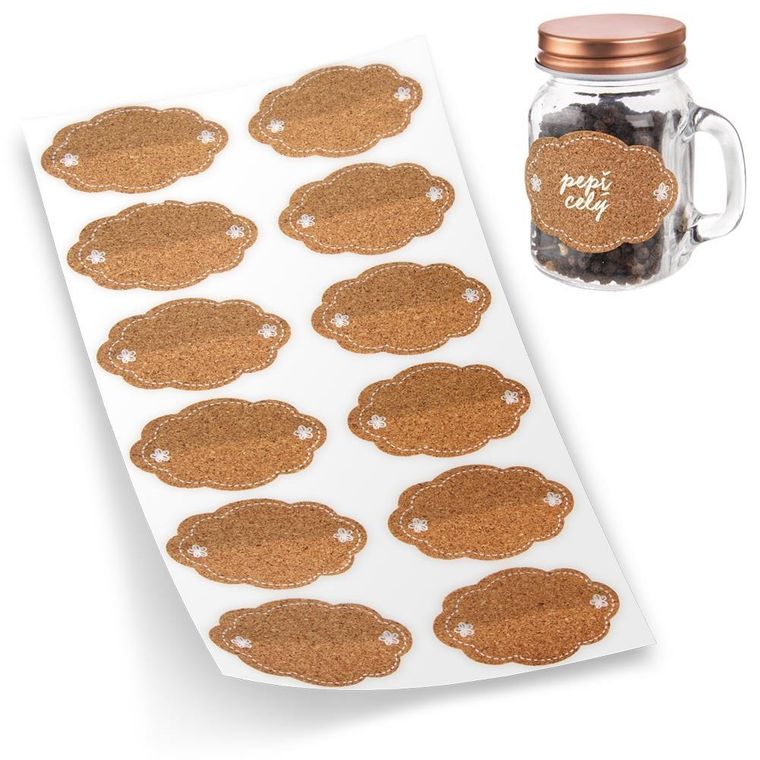 Orion, etykiety samoprzylepne na słoiki, 12 szt.