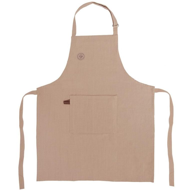 Orion, fartuch kuchenny, bawełniany, wiązany, brązowy