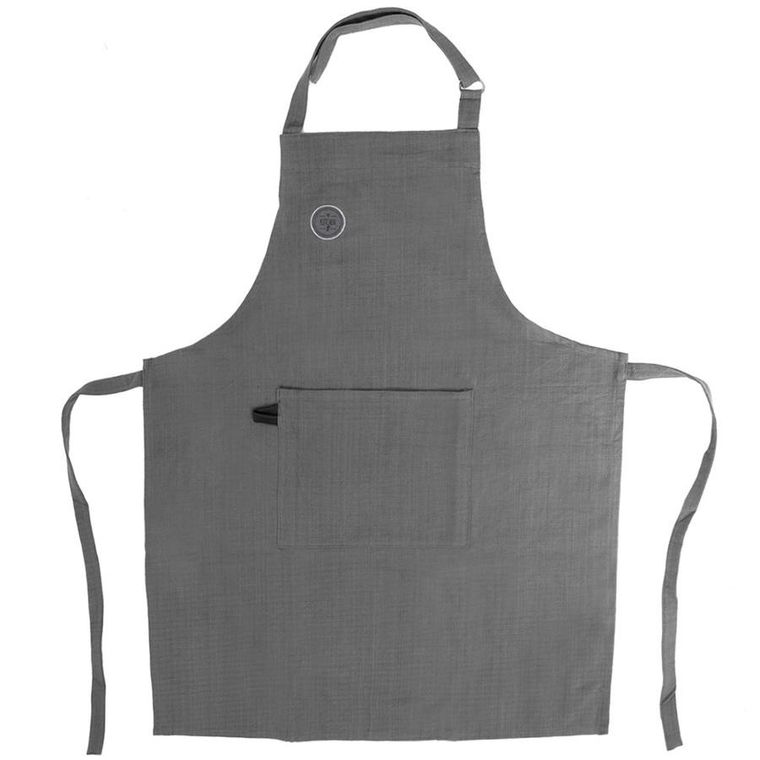 Orion, fartuch kuchenny, bawełniany, wiązany, szary