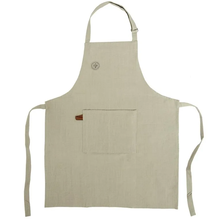 Orion, fartuch kuchenny, bawełniany, wiązany, zielony