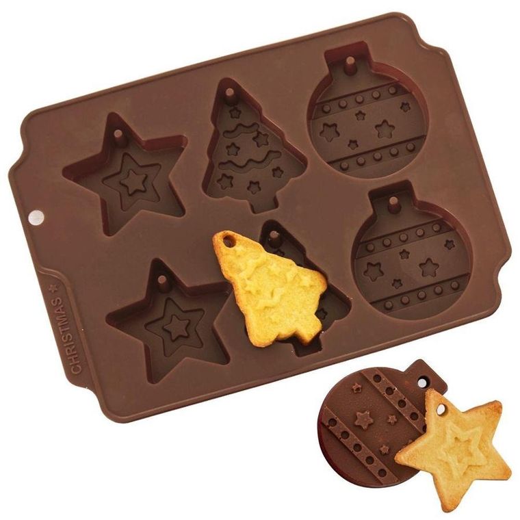 Orion, foremka silikonowa do pieczenia ciastek, bombki, choinka, gwiazda