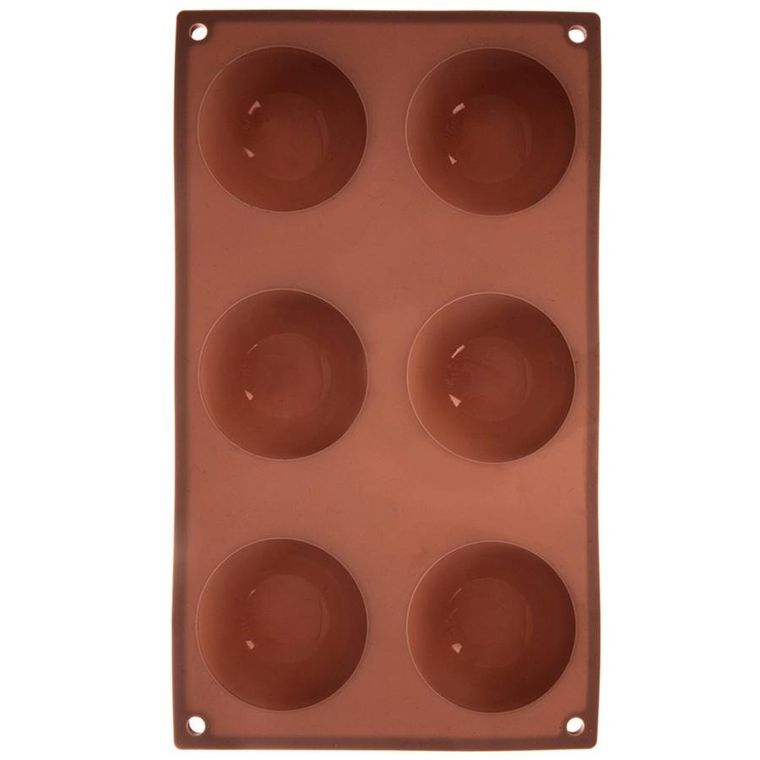 Orion, forma do ciastek i pralin, silikonowa, brązowa, 28-16,5-3 cm