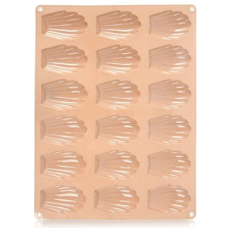 Orion, forma do ciastek, silikonowa, beżowa, muszelki, 32-24,5 cm