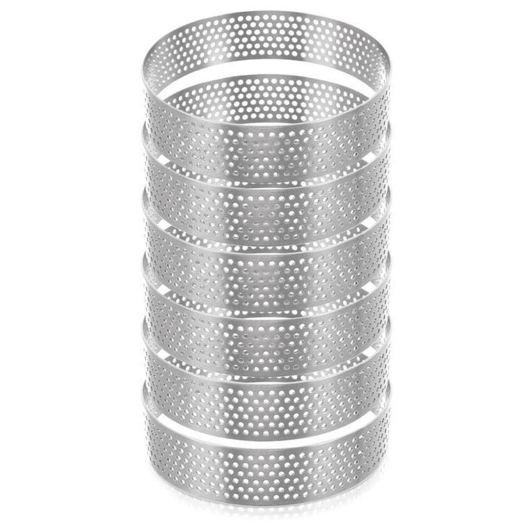 Orion, forma do tartaletek stalowa, rant perforowany, 8 cm, 6 szt.