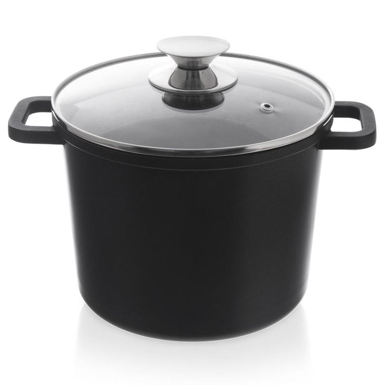 Orion, garnek granitowy ze szklaną pokrywką wysoki, Grande, 4.2 l