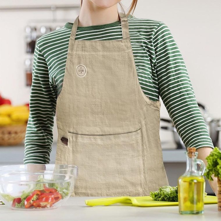 Orion, Greenish, fartuch kuchenny bawełniany, wiązany