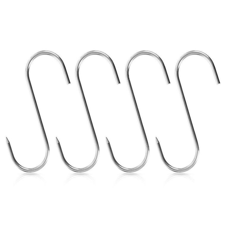 Orion, haczyk wędzarniczy, stalowy, 4 szt., 15-12 cm