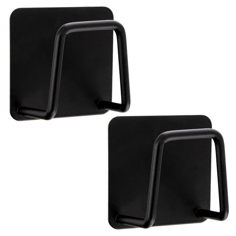 Orion, haczyk wieszak samoprzylepny, czarny, 4,8-4,8 cm, 2 szt.