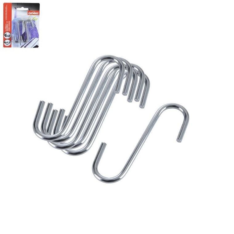 Orion, haczyki na reling do wędzarni, 6-4, 5 cm, 6 szt.