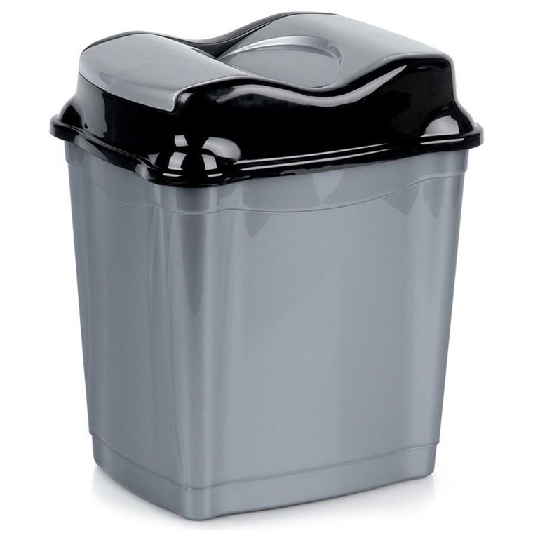 Orion, kosz na śmieci, plastikowy, szary, 16l