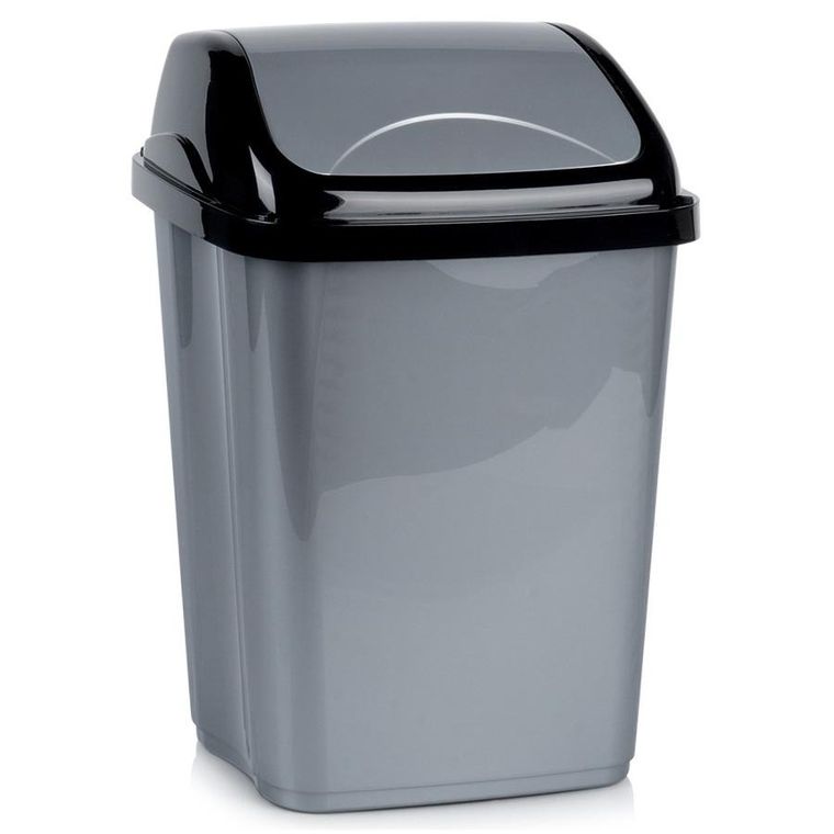 Orion, kosz na śmieci, plastikowy, szary, 16l