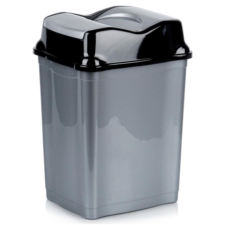 Orion, kosz na śmieci, plastikowy, szary, 28l